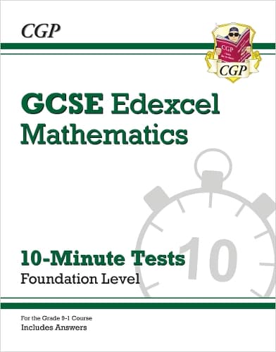 Cover of GCSE Maths Edexcel 10-Minute Tests - Foundation (includes Answers)