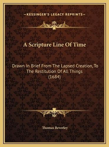 Cover of A Scripture Line Of Time