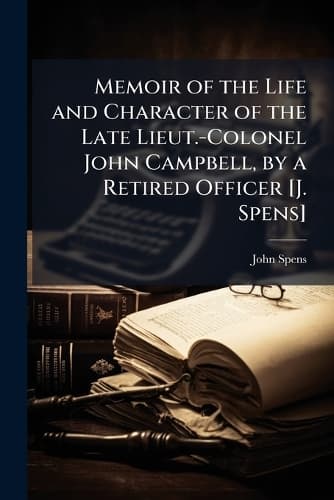 Cover of Memoir of the Life and Character of the Late Lieut.-Colonel John Campbell, by a Retired Officer [J. Spens]