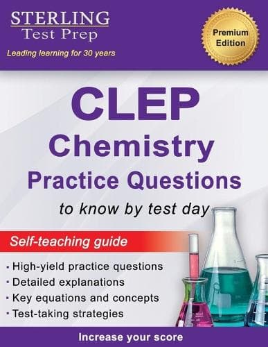 Cover of Sterling Test Prep CLEP Chemistry Practice Questions