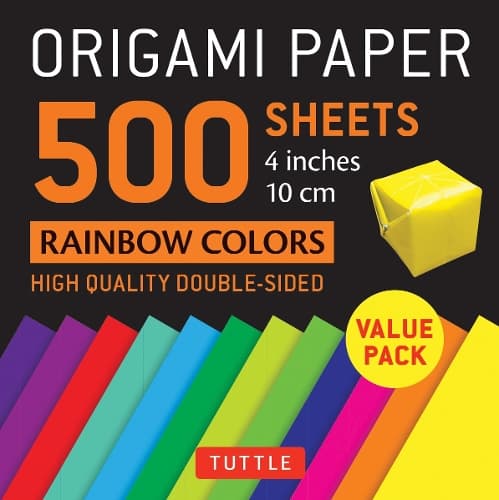 Cover of Origami Paper 500 sheets Rainbow Colors 4" (10 cm)
