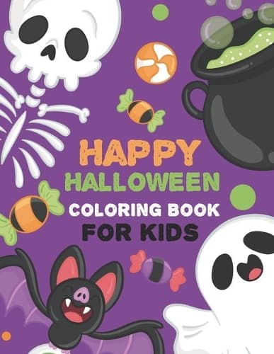 Cover of Happy Halloween Coloring Book For Kids