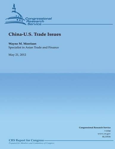 Cover of China- U.S. Trade Issues