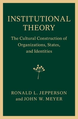Cover of Institutional Theory