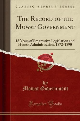 Cover of The Record of the Mowat Government