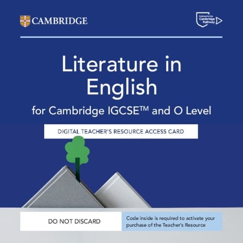 Cover of Cambridge IGCSE™ and O Level Literature in English Digital Teacher's Resource Access Card