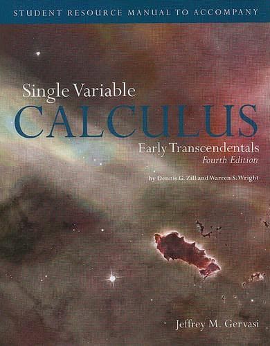 Cover of Student Resource Manual to Accompany Single Variable Calculus: Early Transcendentals