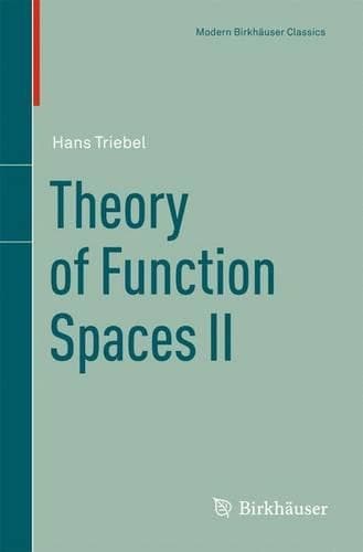 Cover of Theory of Function Spaces II: (84 Monographs in Mathematics)