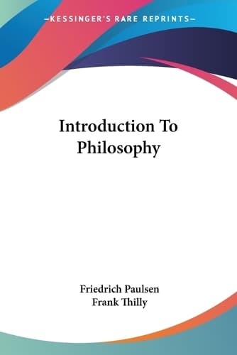 Cover of Introduction To Philosophy