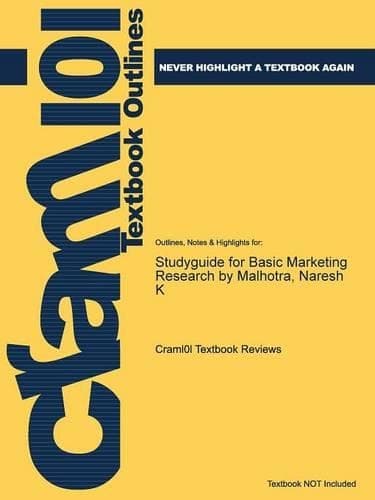 Cover of Studyguide for Basic Marketing Research by Malhotra, Naresh K