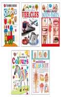 Cover of Picture Book Collection For Early Learning (Set Of 5) - My First Book Of Shapes, My First Book Of Body Parts, My First Book Of Human Body, My First Book Of Vehicles And My First Book Of Colours