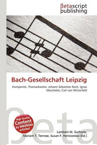 Cover of Bach-Gesellschaft Leipzig