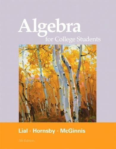 Cover of Algebra for College Students