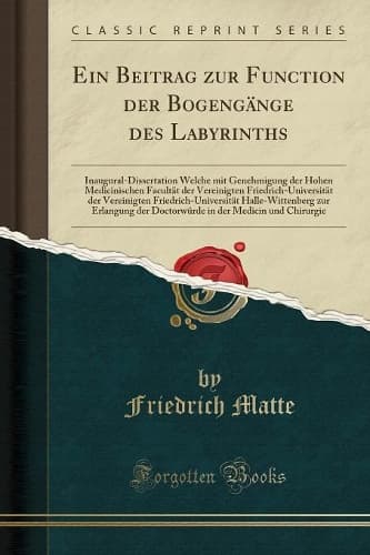 Cover of Ein Beitrag Zur Function Der Bogeng�nge Des Labyrinths