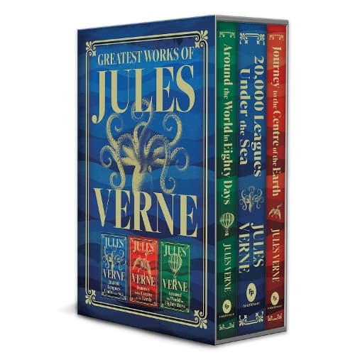 Cover of Greatest Works of Jules Verne: 20,000 Leagues Under the Sea, Journey to the Centre of the Earth, Aro
