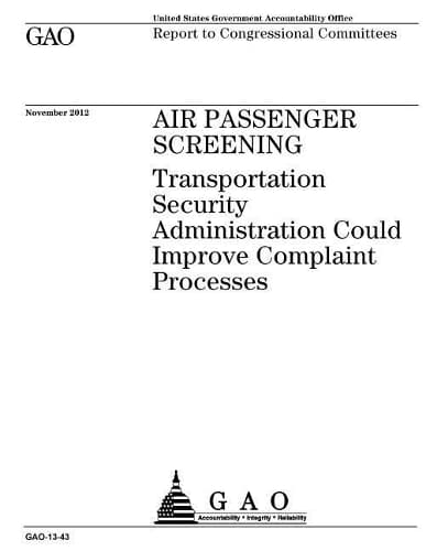 Cover of Air passenger screening