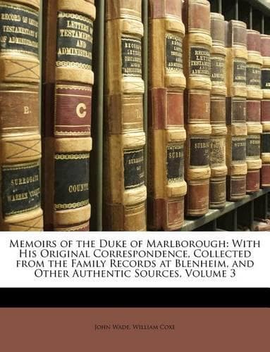 Cover of Memoirs of the Duke of Marlborough