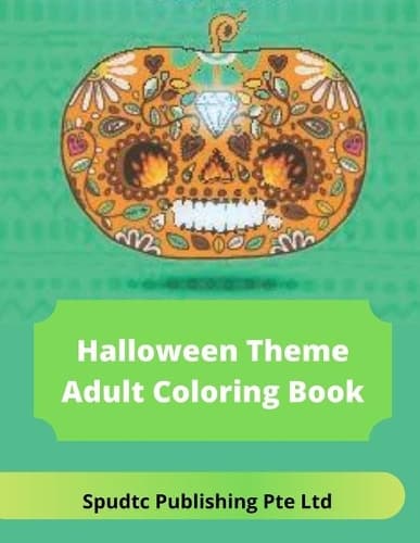 Cover of Halloween Theme Adult Coloring Book