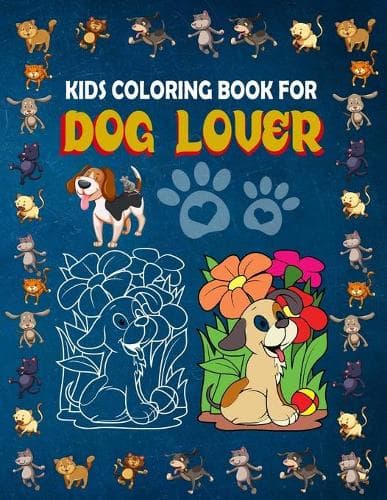 Cover of kids coloring book for dog lover