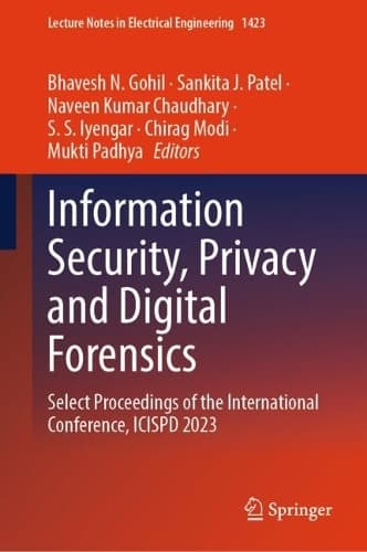 Cover of Information Security, Privacy and Digital Forensics