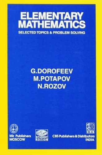 Cover of Elementary Mathematics Selected Topics And Problem Solving