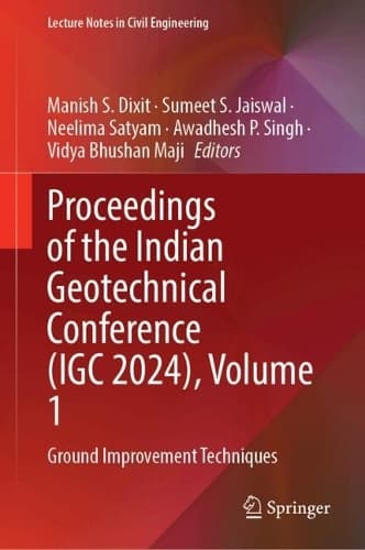 Cover of Proceedings of the Indian Geotechnical Conference (IGC 2024), Volume 1