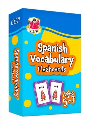 Cover of Spanish Vocabulary Flashcards for Ages 5-7 (with Free Online Audio): (CGP KS1 Activity Books and Cards)