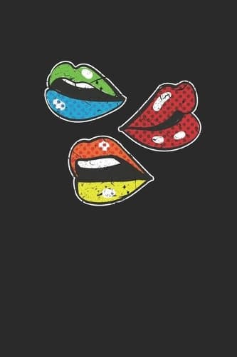 Cover of 80's Lips: Blank Lined Notebook (6" x 9" - 120 pages) Awesome 80er Themed Notebook for Daily Journal, Diary, and Gift
