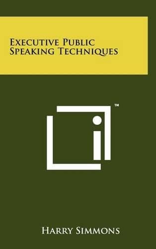 Cover of Executive Public Speaking Techniques