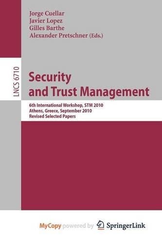 Cover of Security and Trust Management