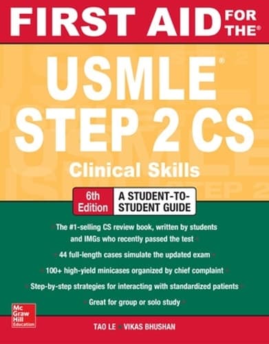 Cover of First Aid for the USMLE Step 2 Cs, Sixth Edition