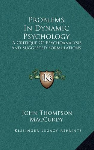 Cover of Problems in Dynamic Psychology