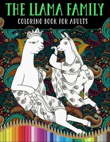 Cover of The Llama Family Coloring Book for Adults