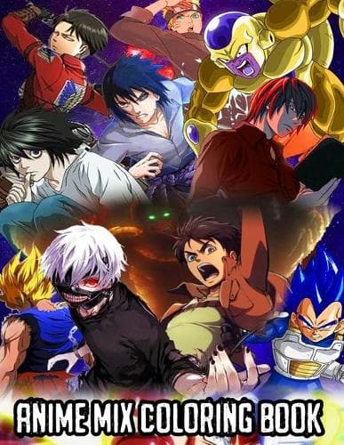 Cover of Anime Mix Coloring Book