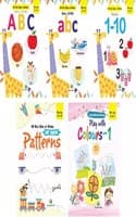 Cover of Complete Set of 5 books for Pre-School kids (Recognition & Writing ABC, abc, 1-10, Patterns and colouring)