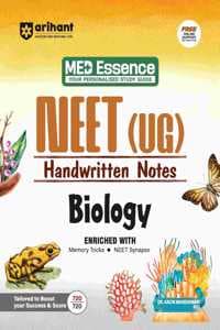 Cover of Arihant NEET (UG) Biology Handwritten Notes for Exam 2026 NEET Synapse, Memory Tricks & Detailed Diagrams First and Only NEET Targeted Handwritten Notes