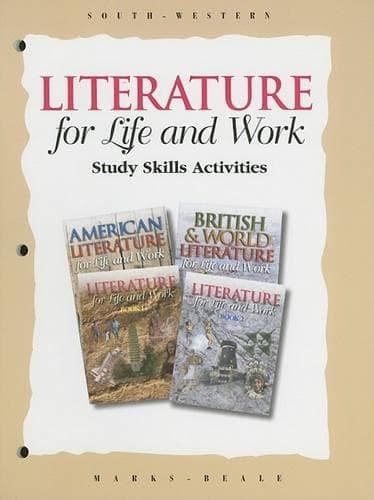 Cover of Literature for Life and Work Study Skills Activities
