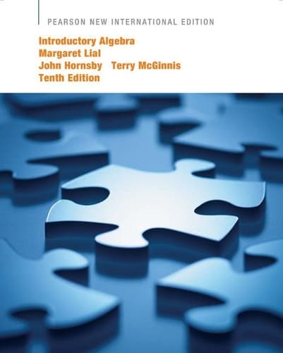 Cover of Introductory Algebra Pearson New International Edition, plus MyMathLab without eText