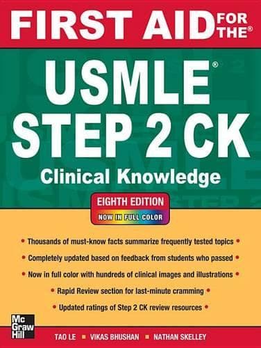 Cover of First Aid for the USMLE Step 2 Ck, Eighth Edition