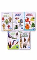Cover of Navneet Tiny Board Book Library- Best Picture board books for tiny tots: 5 Books- Birds, Wild animals, Fruits, Vegetables, Vehicles- Early Learning Books