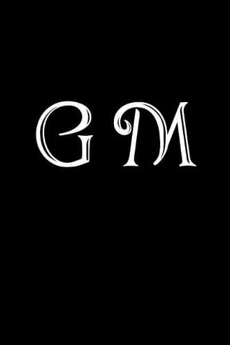 Cover of G M: Double Monogram Journal, 100 Pages, 6x9 Inches, Black Glossy Cover