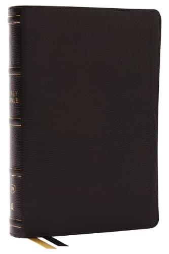 Cover of KJV Holy Bible with 73,000 Center-Column Cross References, Black Genuine Leather, Red Letter, Comfort Print: King James Version