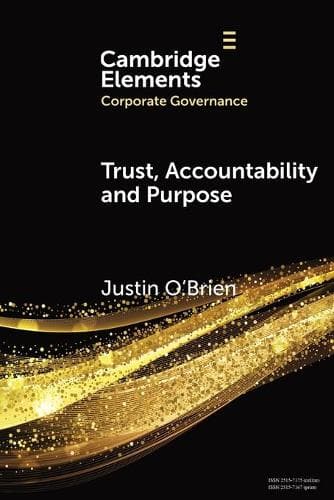 Cover of Trust, Accountability and Purpose