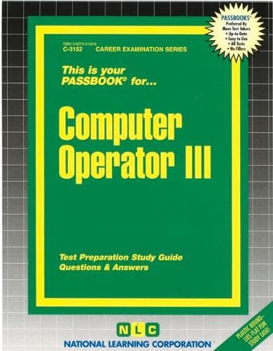 Cover of Computer Operator III