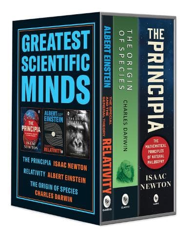 Cover of Greatest Scientific Minds: Charles Darwin, Albert Einstein, Isaac Newton: Boxed Set of 3