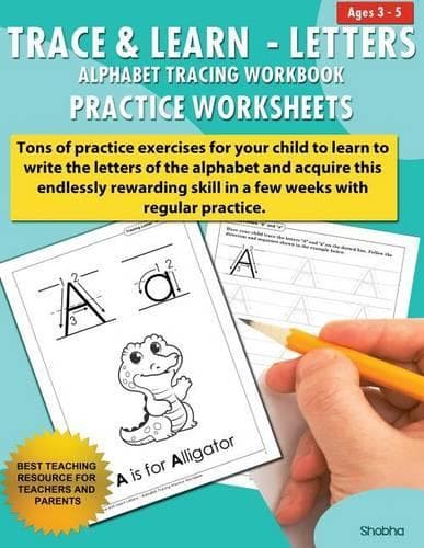 Cover of Trace & Learn Letters Alphabet Tracing Workbook Practice Worksheets