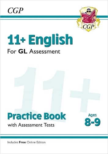 Cover of 11+ GL English Practice Book & Assessment Tests - Ages 8-9 (with Online Edition)