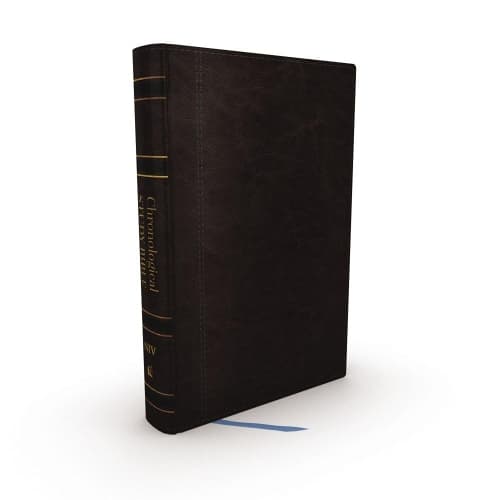 Cover of NIV, Chronological Study Bible, Leathersoft, Black, Comfort Print: Holy Bible, New International Version