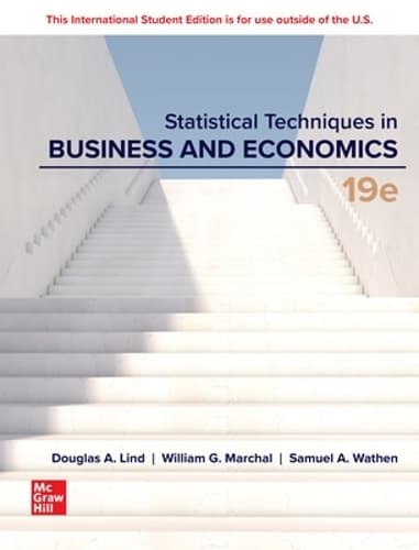Cover of Statistical Techniques in Business and Economics ISE