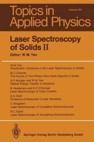 Cover of Laser Spectroscopy of Solids II: (65 Topics in Applied Physics)